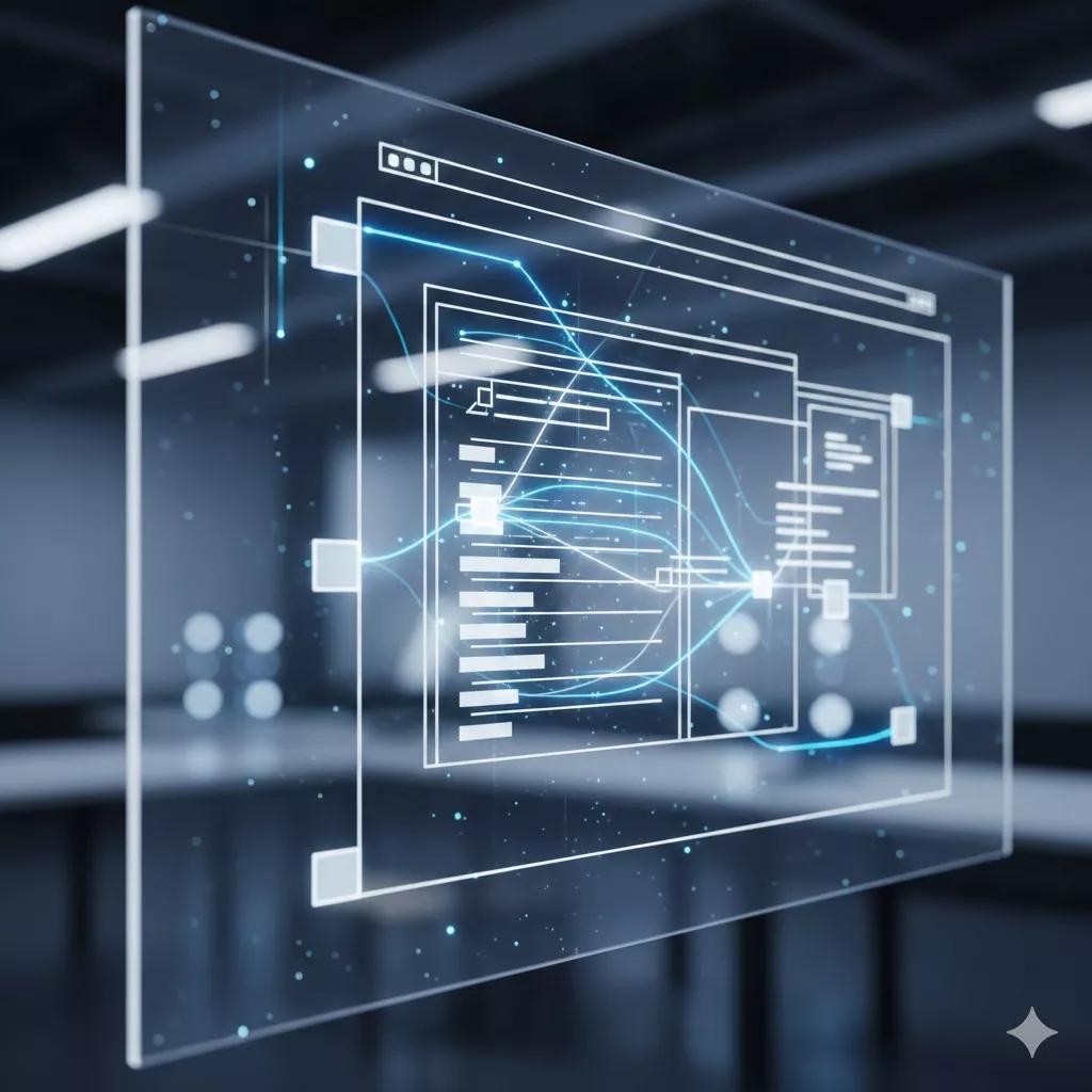 Google botlarının web sitesini taramasını temsil eden teknolojik veri ekranı ve teknik SEO analizi.