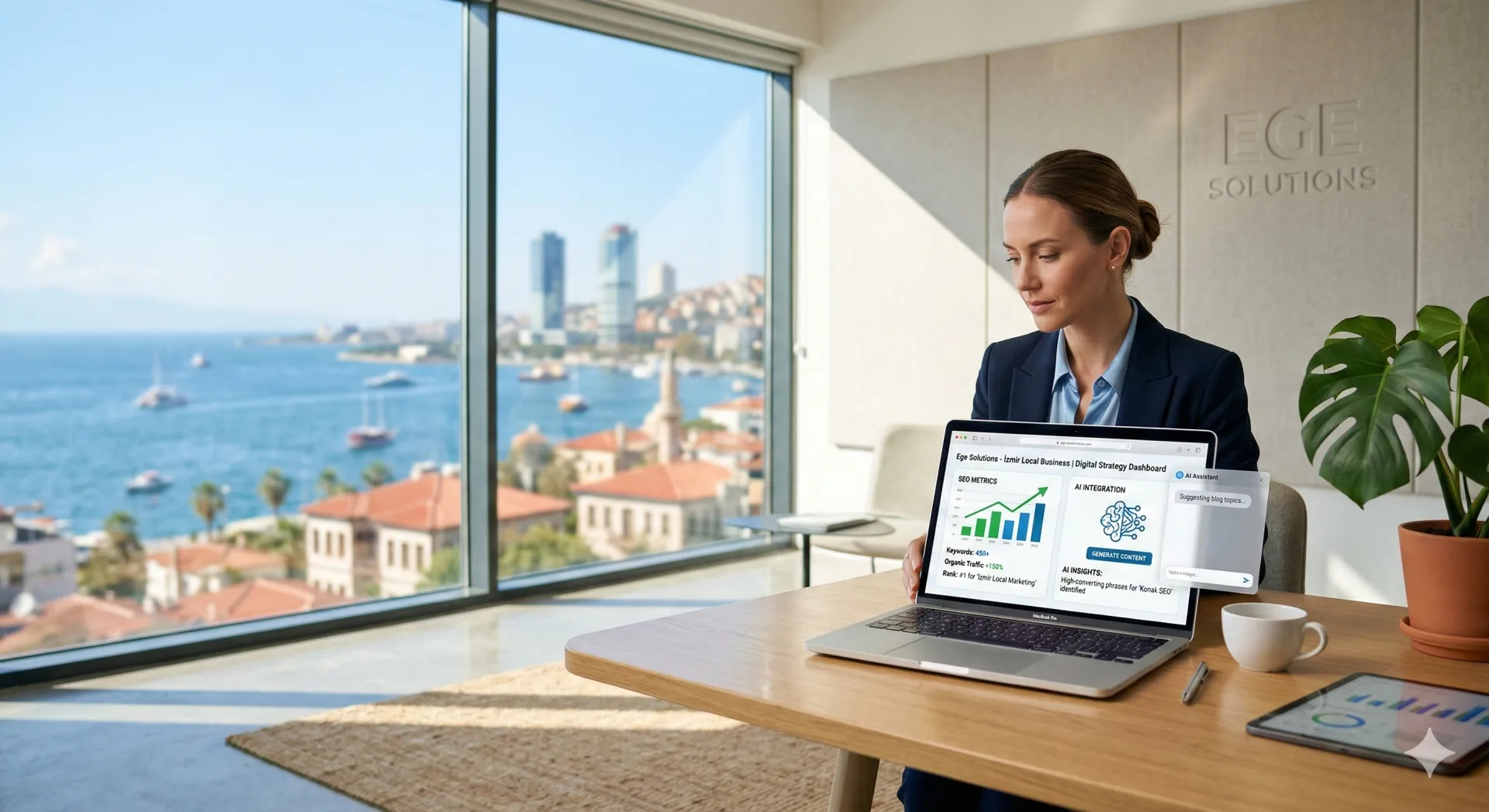 İzmir işletmeleri için güvenli yerel SEO ve AI içerik stratejisi uygulamaları.