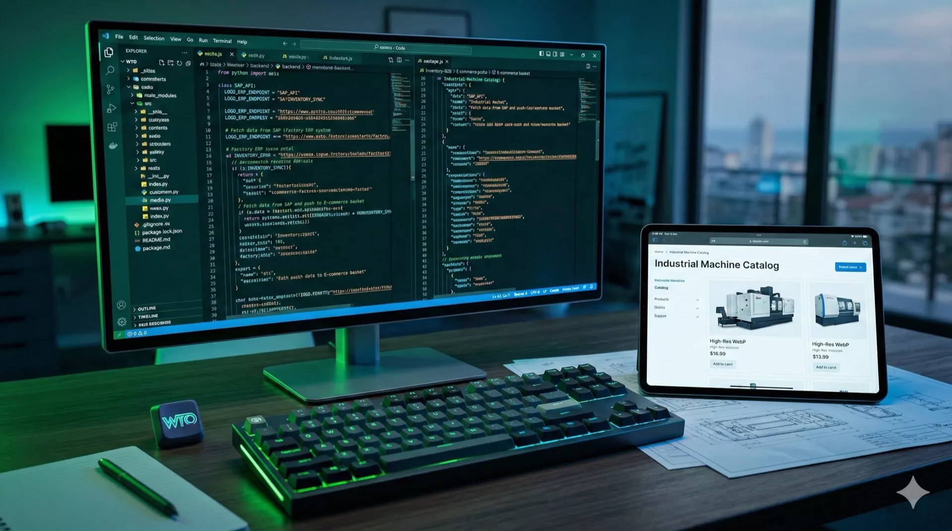 İzmir Web Tasarım Ofisi Full Stack yazılım uzmanı tarafından hazırlanan fabrika ERP sistemi ve B2B e-ticaret portalı kodlama entegrasyonu